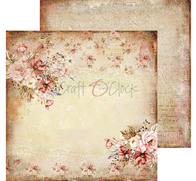 8x8 Paper Set - VINTAGE BEAUTY - Craft O Clock