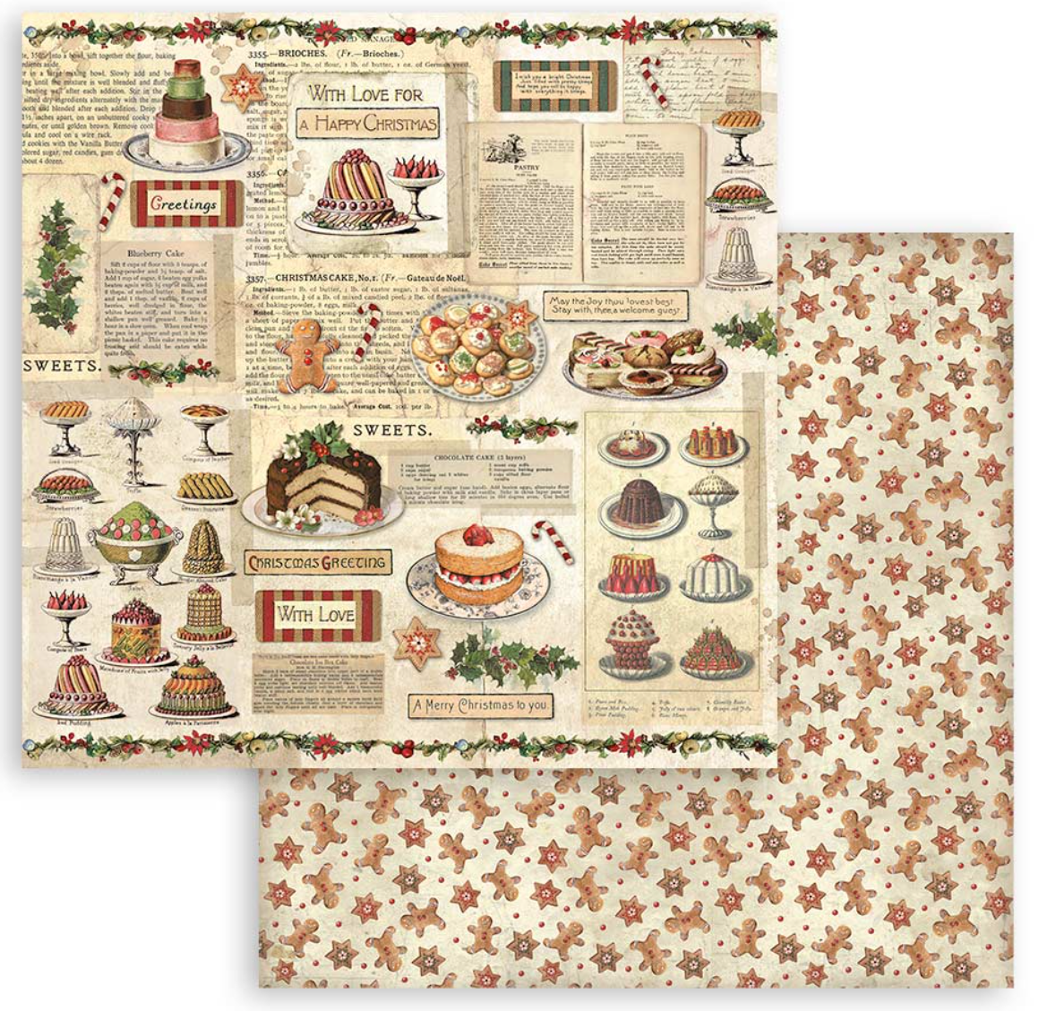 CLASSIC CHRISTMAS - 12x12 INCH - DOUBLE SIDED PAPER PAD - STAMPERIA