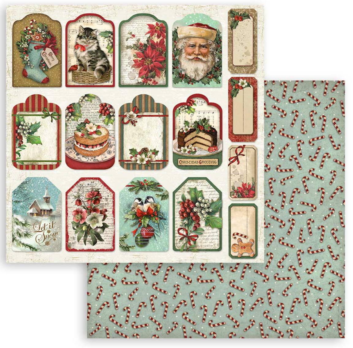 CLASSIC CHRISTMAS - 12x12 INCH - DOUBLE SIDED PAPER PAD - STAMPERIA