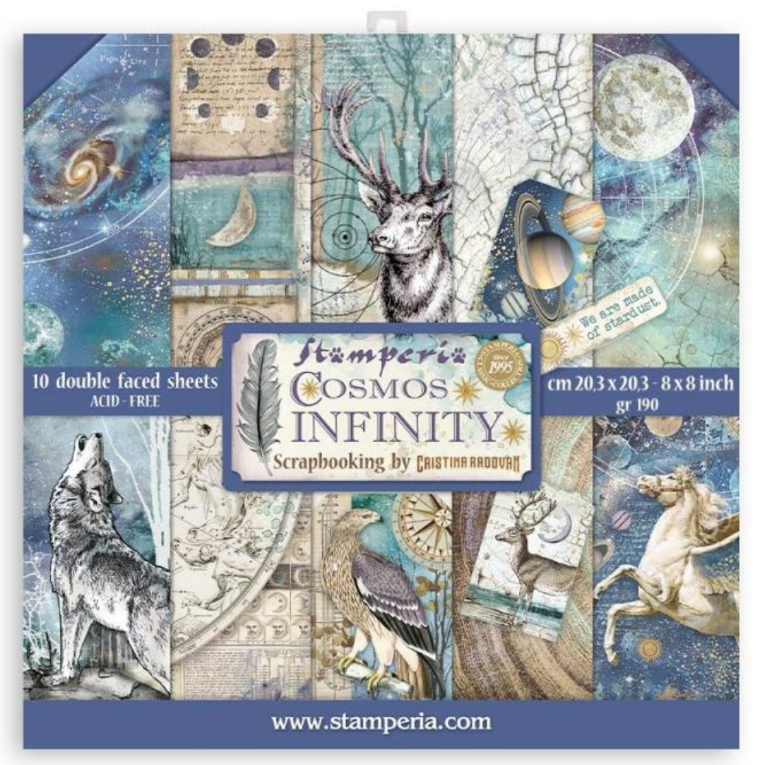 Cosmos Infinity - Scrapbooking Pad 8x8 Inch - Stamperia