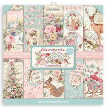 12x12 Inch - Pink Christmas - Scrapbooking Pad - Stamperia