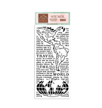 Create Happiness - Stencil - The World - Stamperia