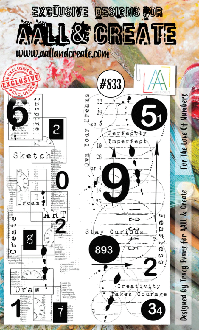 For The Love Of Numbers - A6 - Clear Stamp Set - AALL and Create - Designer Tracy Evans - #833