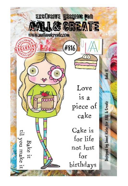 A7 - Bake It - Clear Stamp Set - AALL and Create - Designer Janet Klein - #816