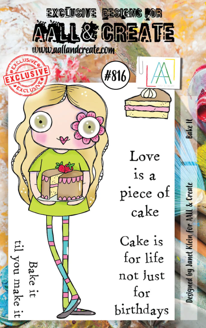 A7 - Bake It - Clear Stamp Set - AALL and Create - Designer Janet Klein - #816