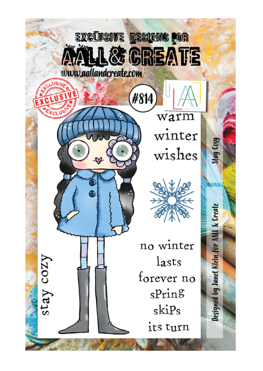 A7 - Stay Cozy - Clear Stamp Set - AALL and Create - Designer Janet Klein - #814
