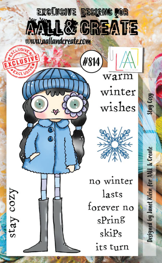A7 - Stay Cozy - Clear Stamp Set - AALL and Create - Designer Janet Klein - #814