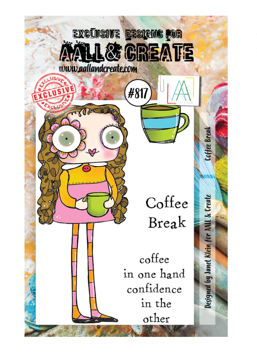 A7 - Coffee Break - Clear Stamp Set - AALL and Create - Designer Janet Klein - #817