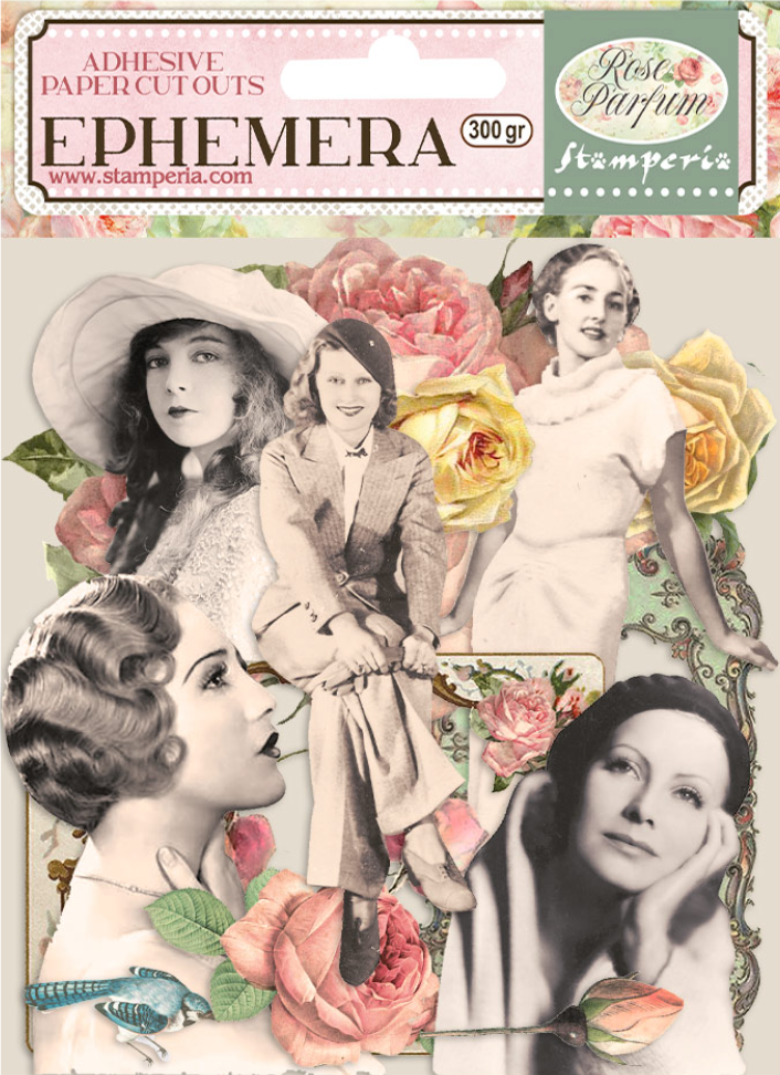 Ephemera - Rose Parfum - Frames and Ladies 10 - Adhesive - Stamperia
