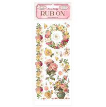 Rub On - Flowers And Garland 15 - Rose Parfum - Stamperia