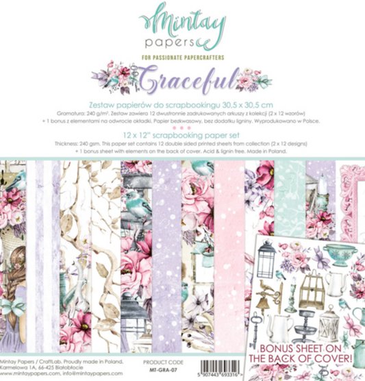 Mintay Papers  - Graceful - 12 x 12 Paper Set