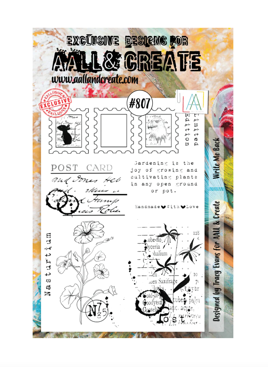 AALL and Create - Write Me Back - A5 - Designer Tracy Evans - Clear Stamp Set - #807