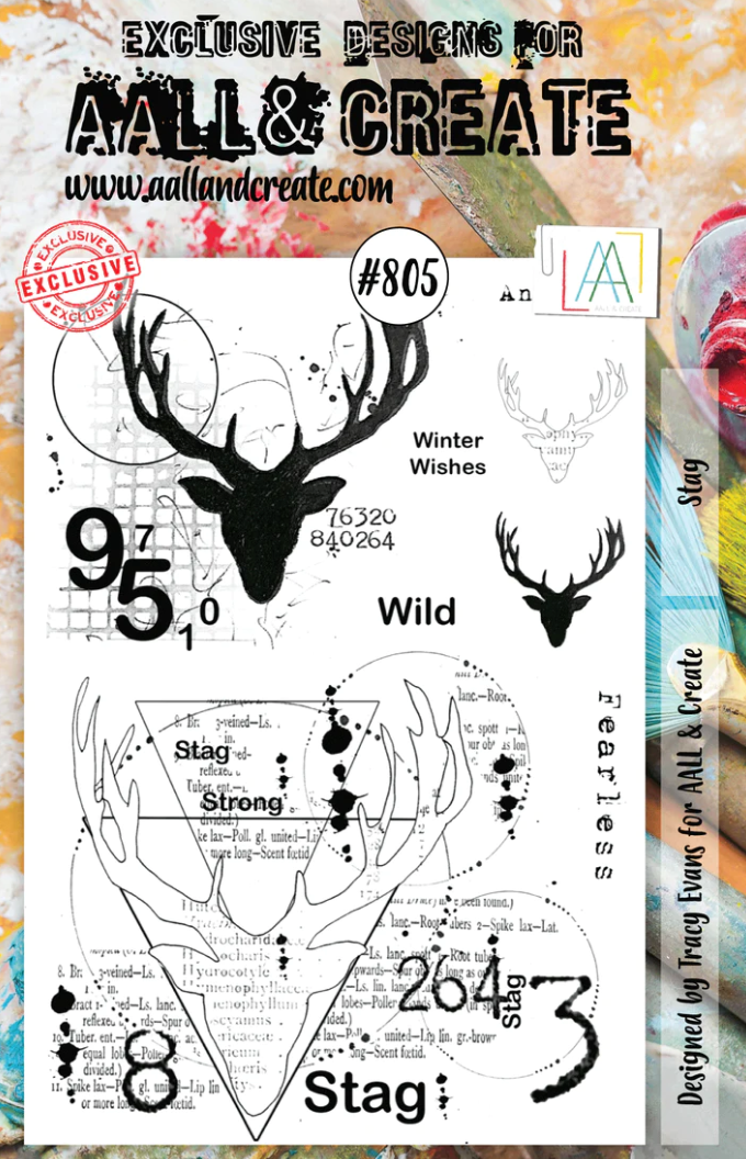 AALL and Create - Stag - A5 - Designer Tracy Evans - Clear Stamp Set - #805