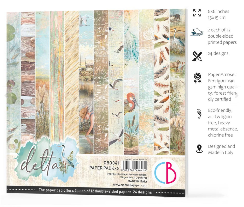 6x6 - Delta - Paper Pad - Ciao Bella