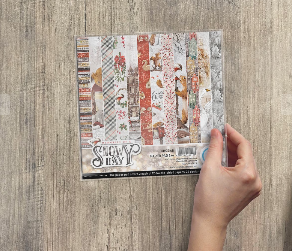6x6 - Memories Of A Snowy Day - Paper Pad - Ciao Bella