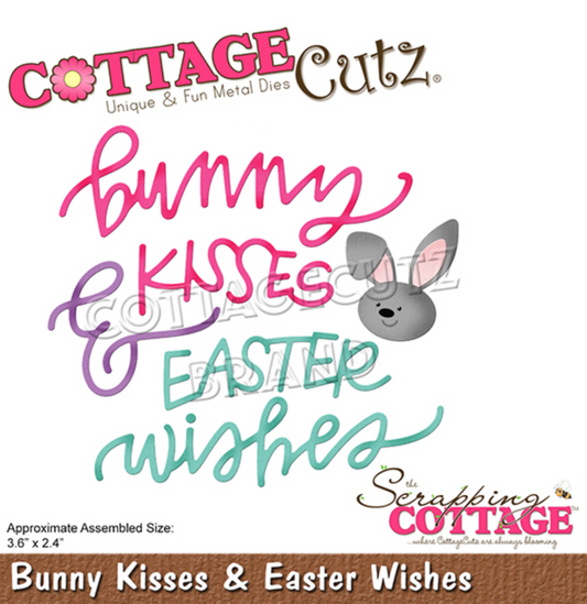 4x4 Bunny Kisses and Easter Wishes - Die - Cottage Cutz