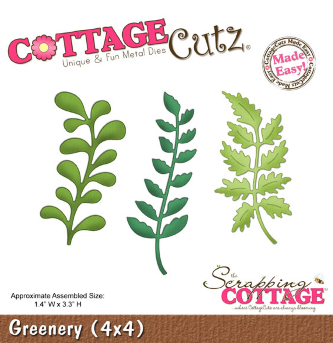 4x4 Greenery - Die - Cottage Cutz