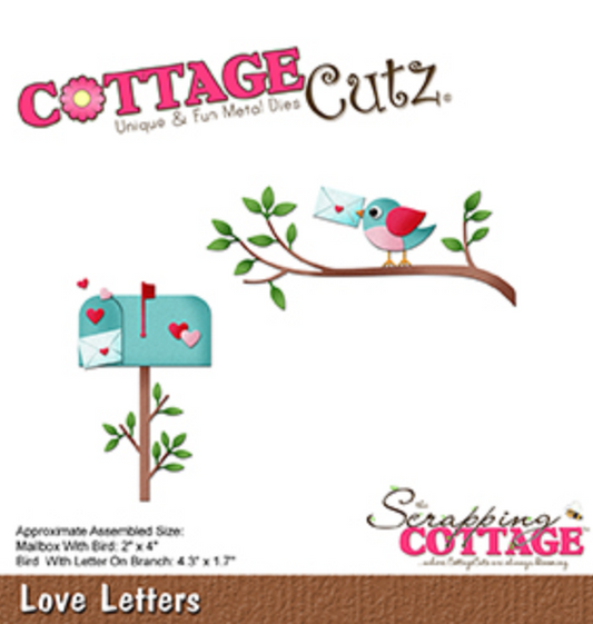 4x4 Love Letters - Die - Cottage Cutz