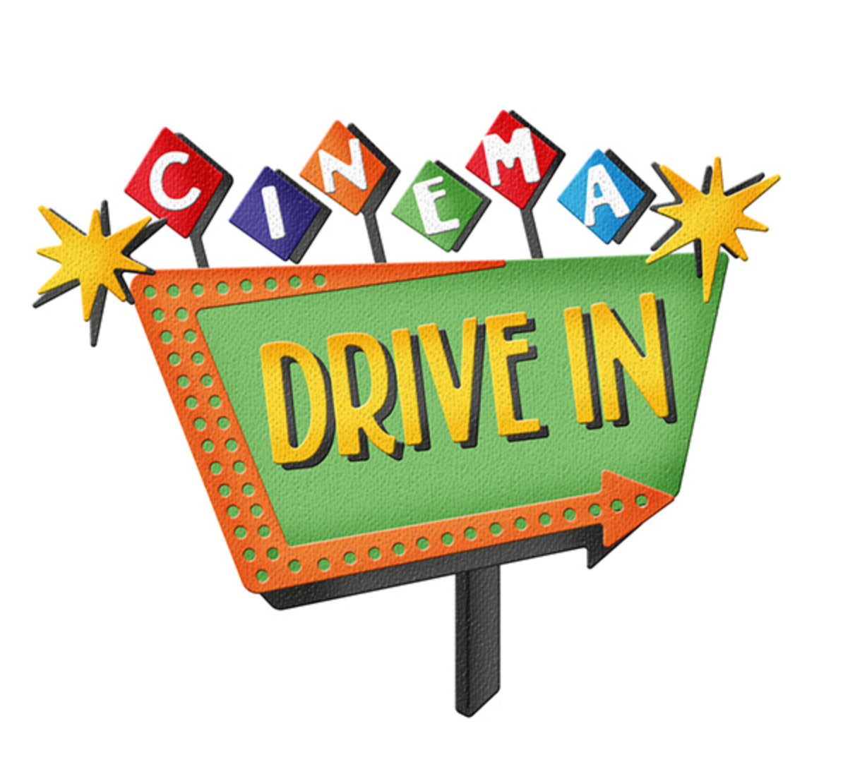 4x6 Cinema Drive-In Sign - Die - Cottage Cutz