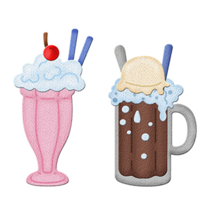 2x3 Milkshake and Root Beer Float - Die - Cottage Cutz