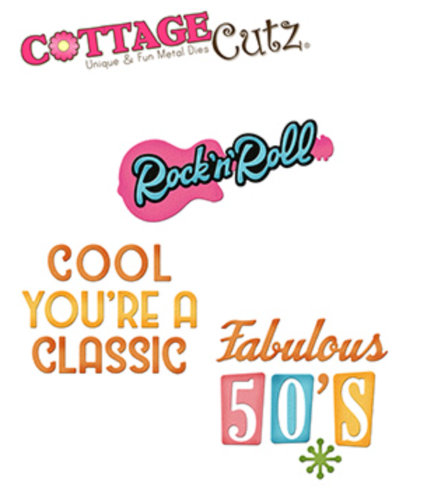 4x6 Fifties Phrases 2 - Die - Cottage Cutz