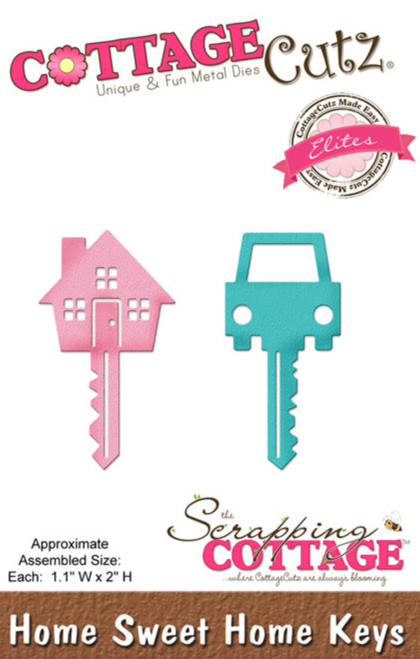 2x3 Home Sweet Home Keys - Die - Cottage Cutz