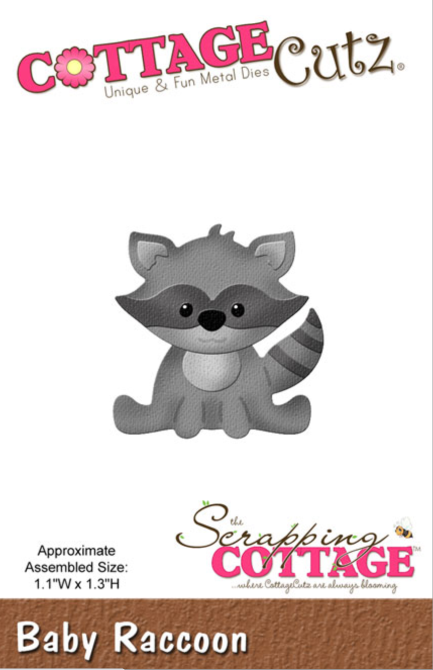 2x3 Baby Racoon - Die - Cottage Cutz