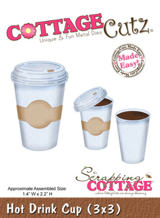 3x3 Hot Drink Cup - Die - Cottage Cutz