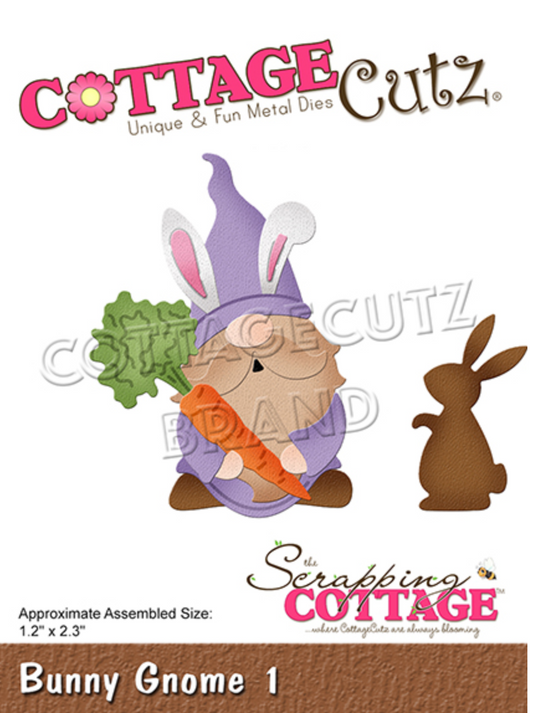 3x3 Bunny Gnome 1 - Die - Cottage Cutz