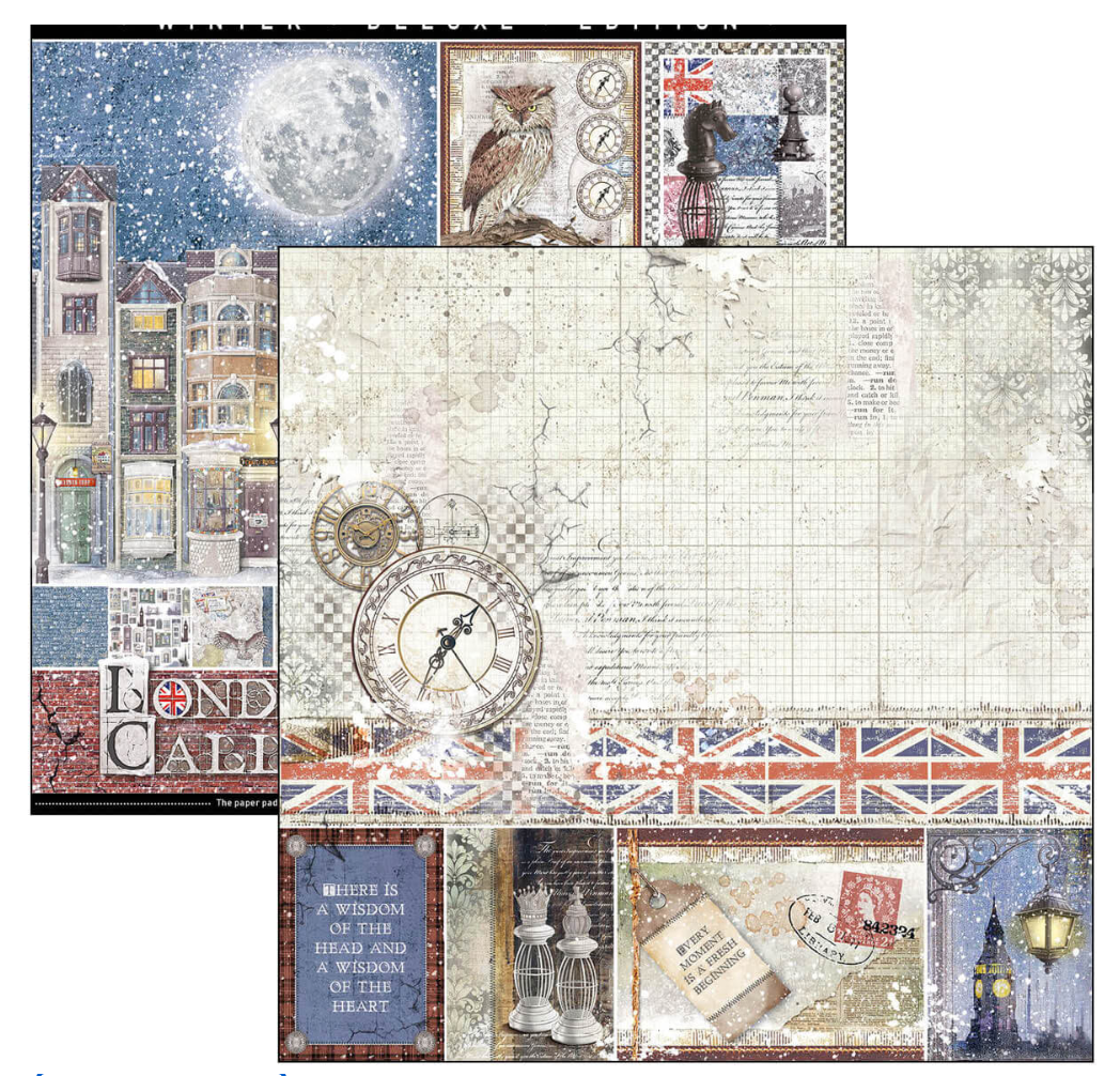 12x12 London's Calling - Paper Pad + 1 Free deluxe sheet - 12/Pkg - Ciao Bella