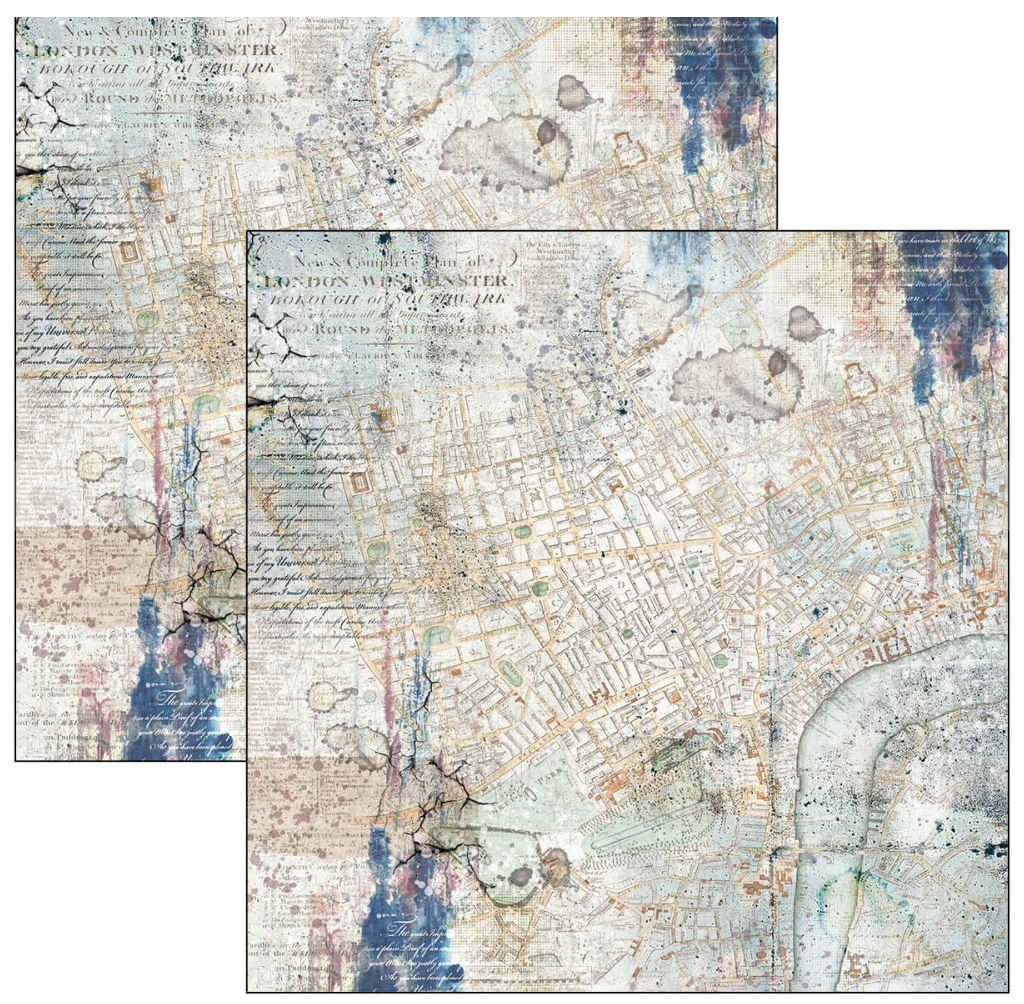 12x12 London's Calling - Paper Pad + 1 Free deluxe sheet - 12/Pkg - Ciao Bella