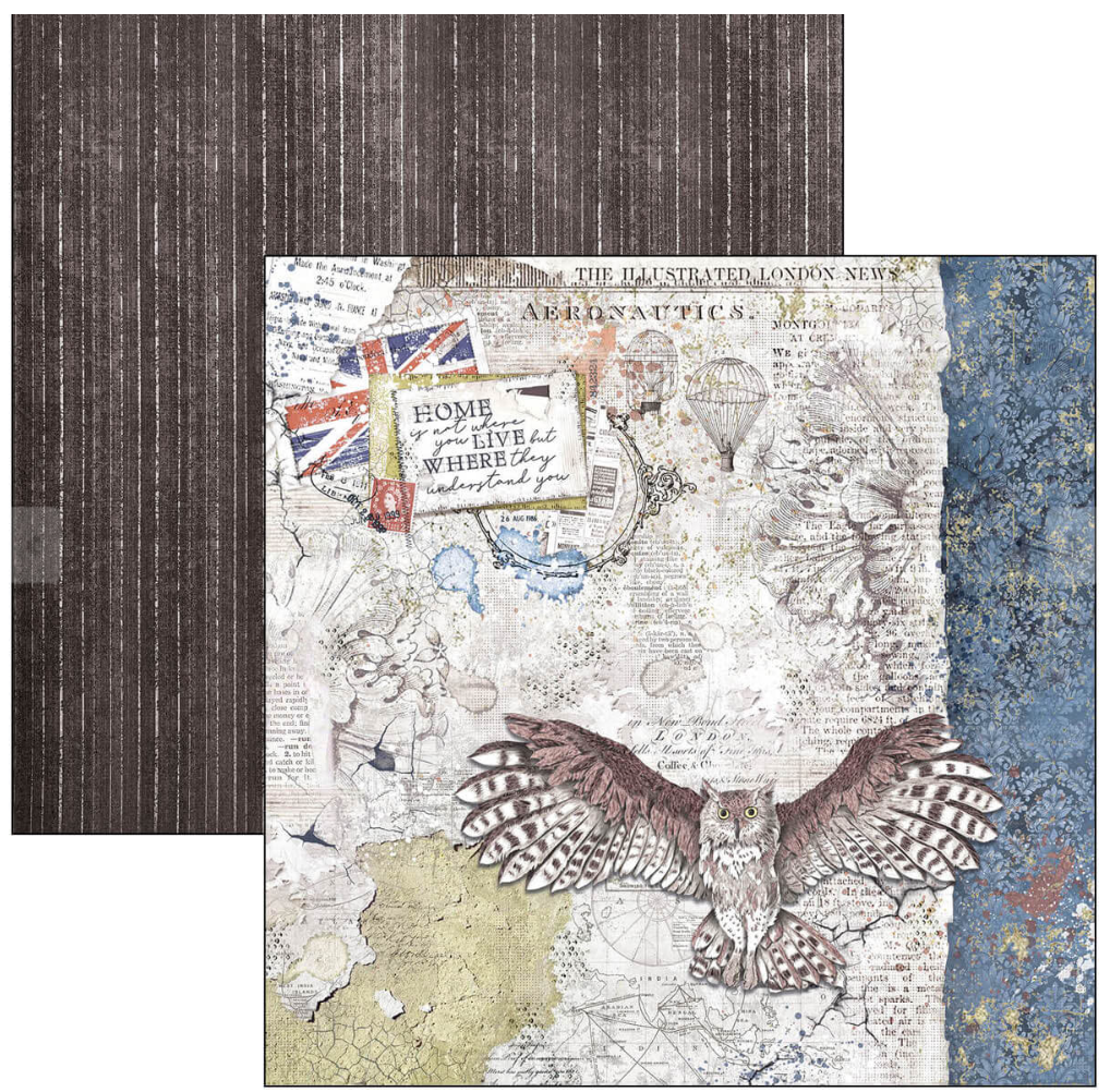 12x12 London's Calling - Paper Pad + 1 Free deluxe sheet - 12/Pkg - Ciao Bella