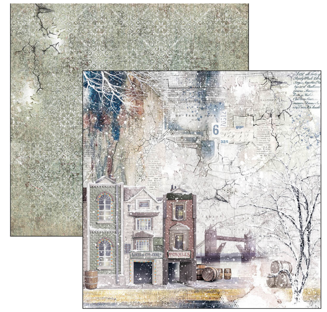 12x12 London's Calling - Paper Pad + 1 Free deluxe sheet - 12/Pkg - Ciao Bella
