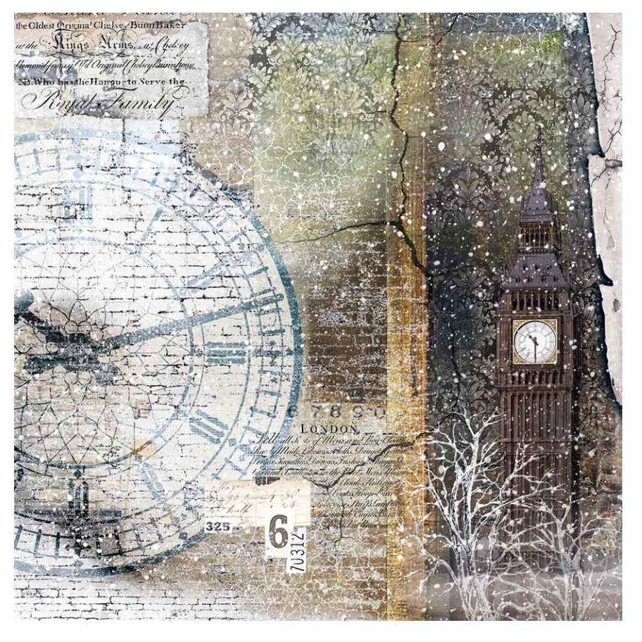 12x12 London's Calling - Pattern Pad + 1 Free deluxe sheet - 8/Pkg - Ciao Bella