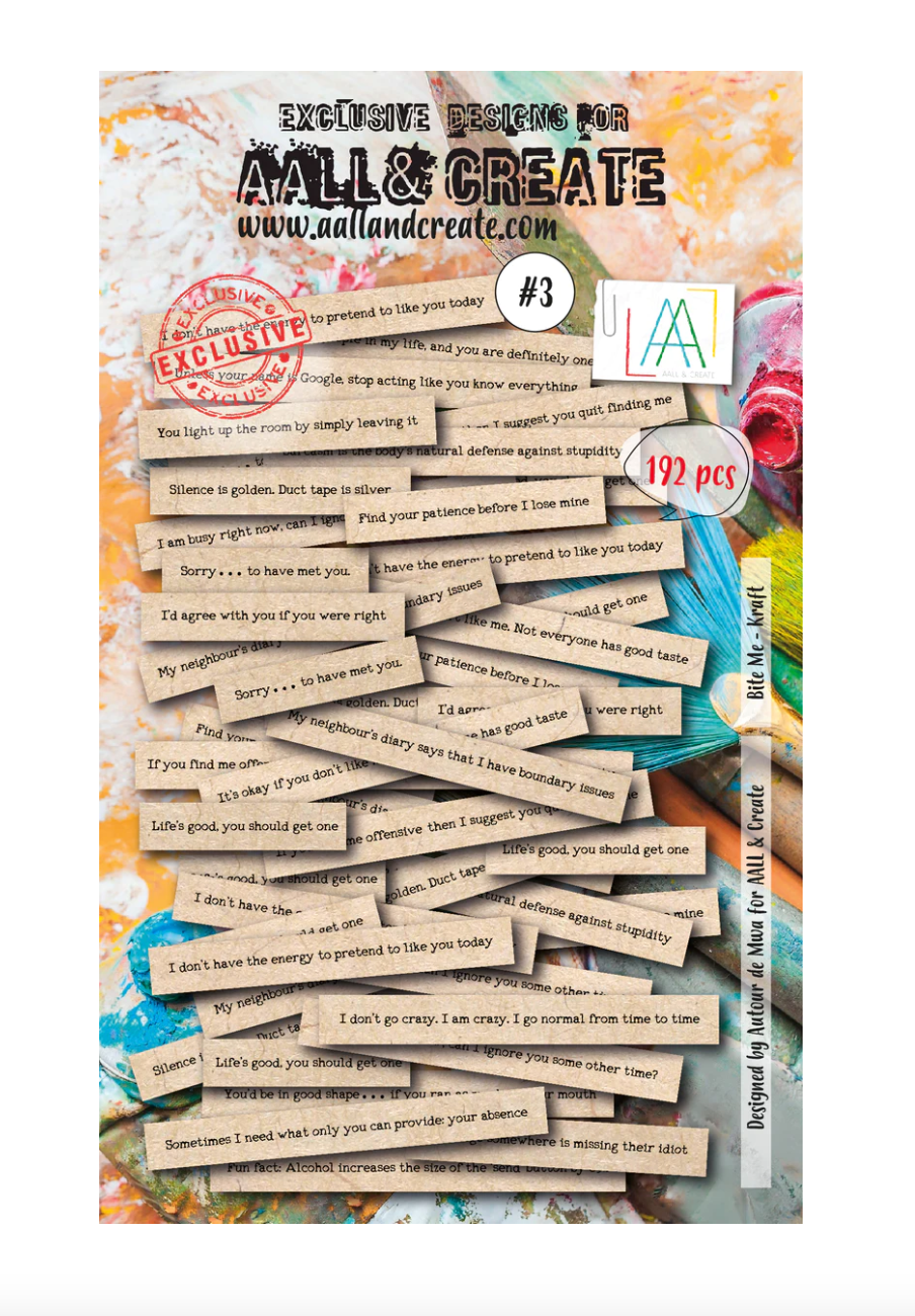 Ephemera - A6 - Bite Me - Kraft - AALL and Create - Designer Autour De Mwa - #3