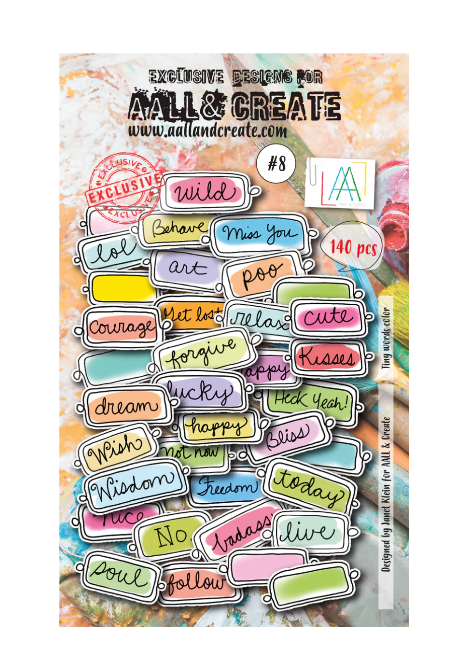 Ephemera - A6 - Tiny Words Color - AALL and Create - Designer Janet Klein - #8