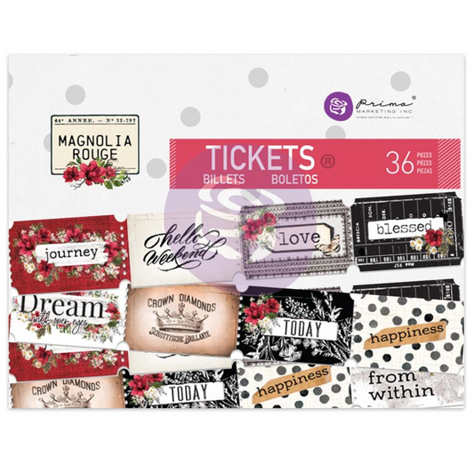 Tickets - Magnolia Rouge - Prima Marketing - 36/Pkg