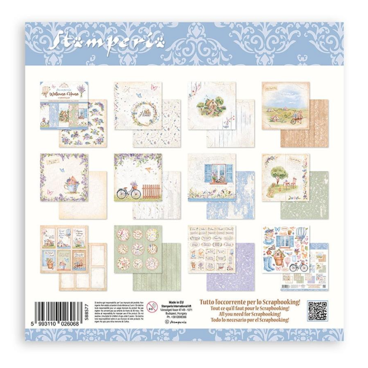 8x8 - Create Happiness Welcome Home - Double Sided Paper Pad - Stamperia