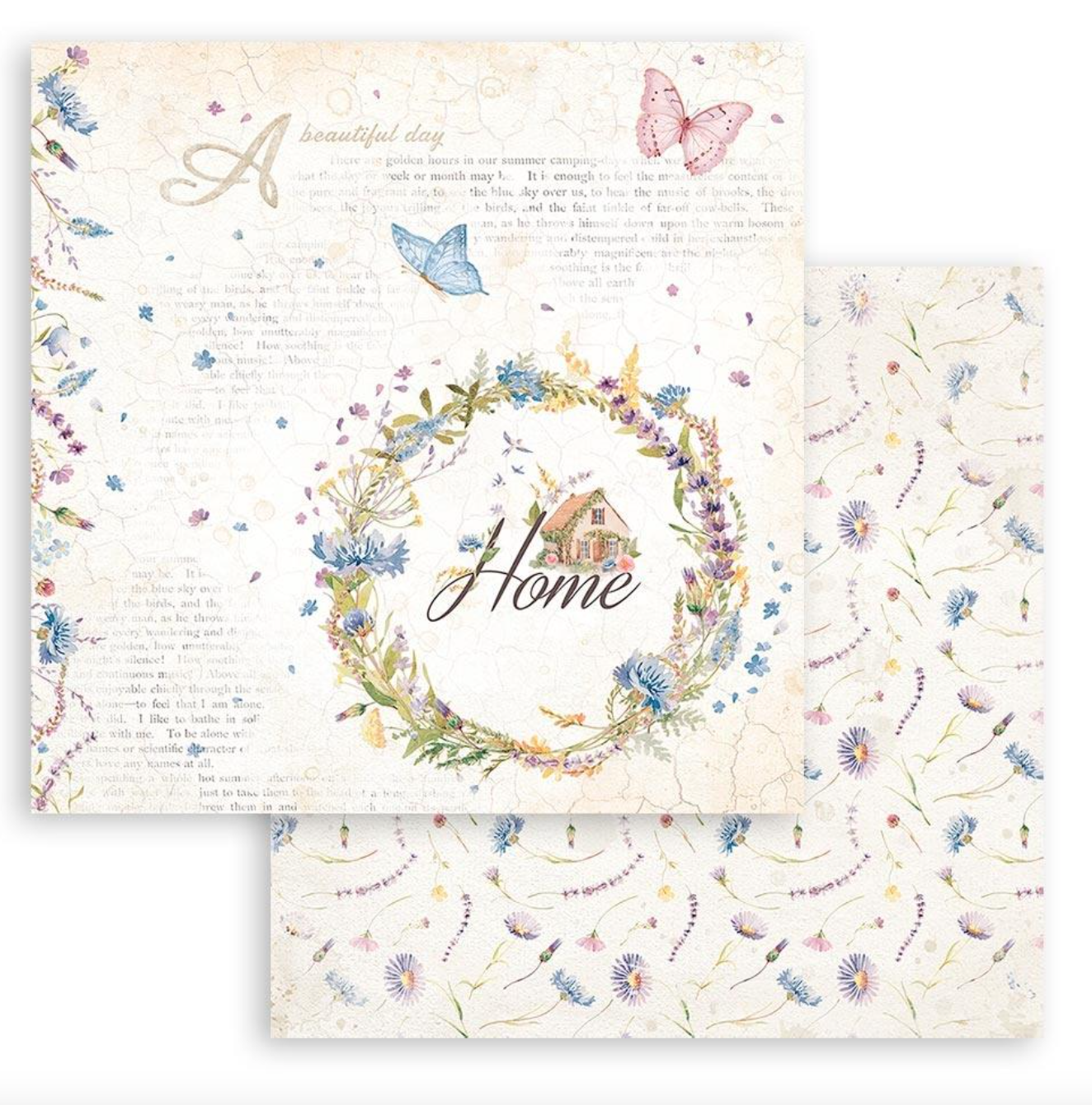 STAMPERIA 8x8 Paper Pack: Romantic Collection - Garden House