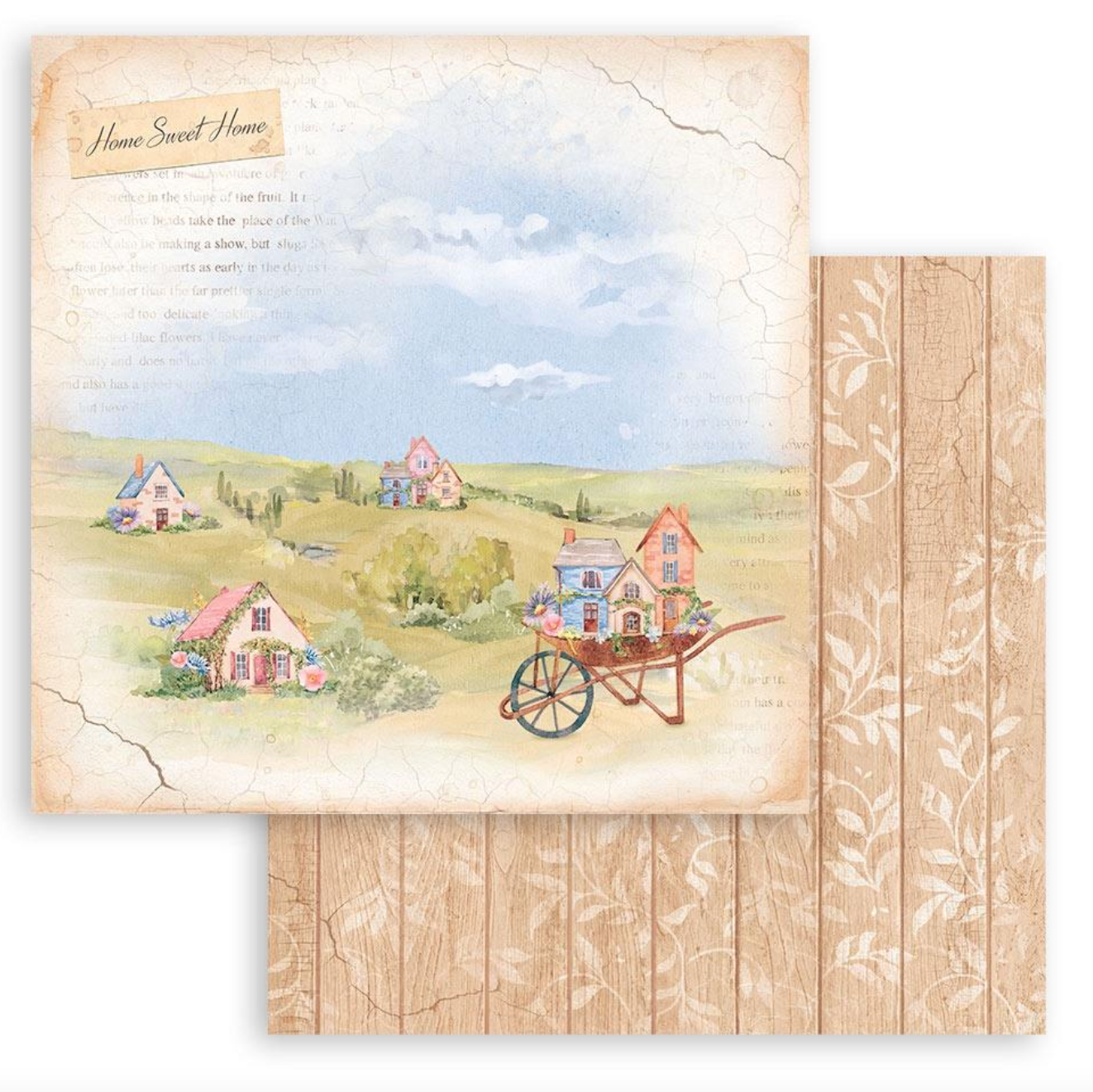 Stamperia Paperpad Romantic Collection - Welcome Home 8x8