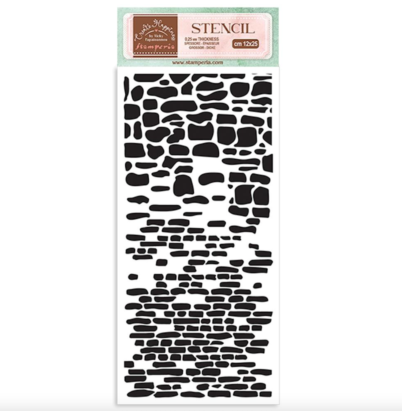 Bricks - Stencil - 4x9 - Create Happiness Welcome Home - Stamperia