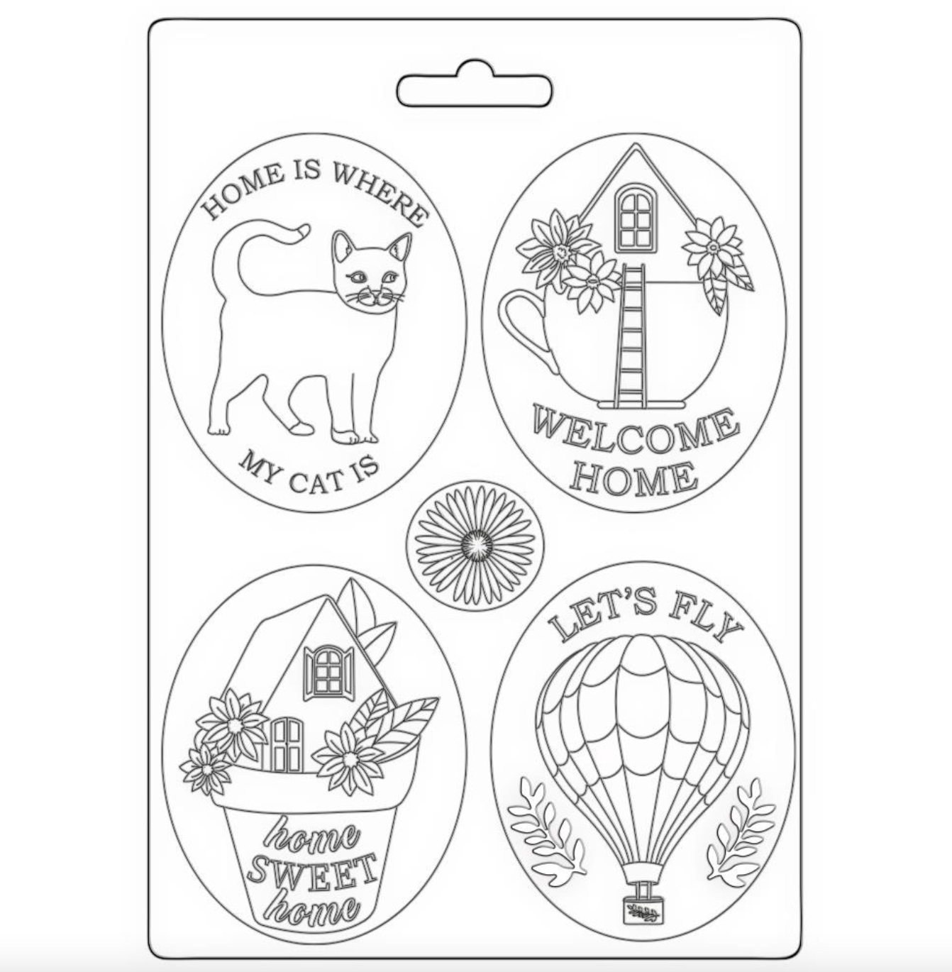 Plates - Soft Maxi Mould A5 - Create Happiness Welcome Home - Stamperia