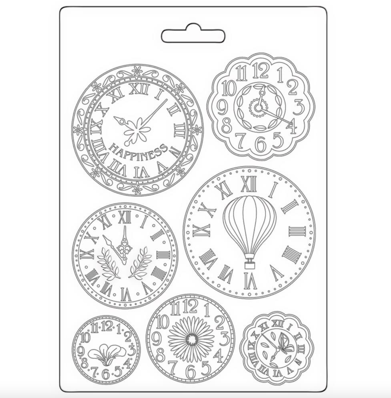 Clocks - Soft Maxi Mould A5 - Create Happiness Welcome Home - Stamperia