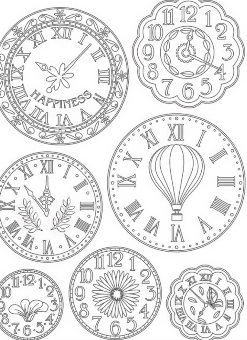 Clocks - Soft Maxi Mould A5 - Create Happiness Welcome Home - Stamperia