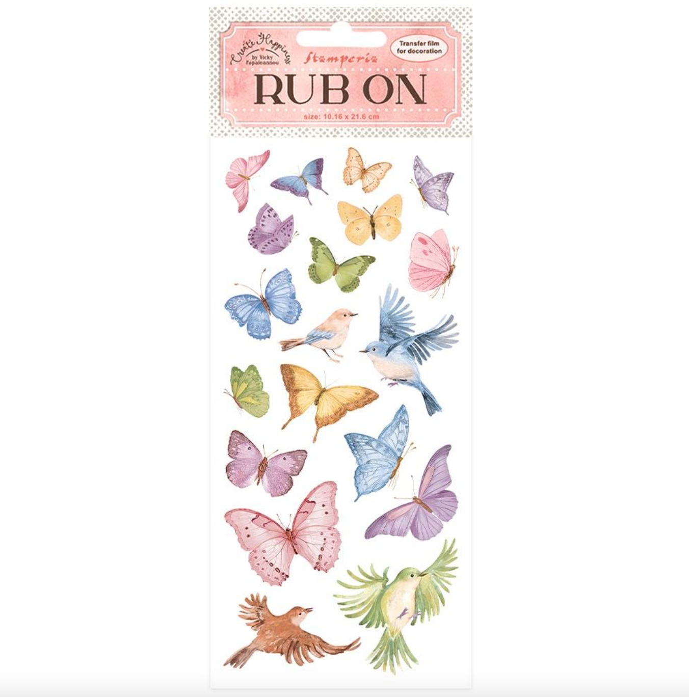 Butterfly - Rub-on - Create Happiness Welcome Home - Stamperia