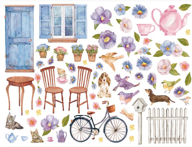 Ephemera - Bicycle - Adhesive Paper Cut Outs - Stamperia