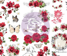 Rub-On Transfers - Magnolia Rouge - Prima Marketing - 6x12 Inch - 3/Sheets