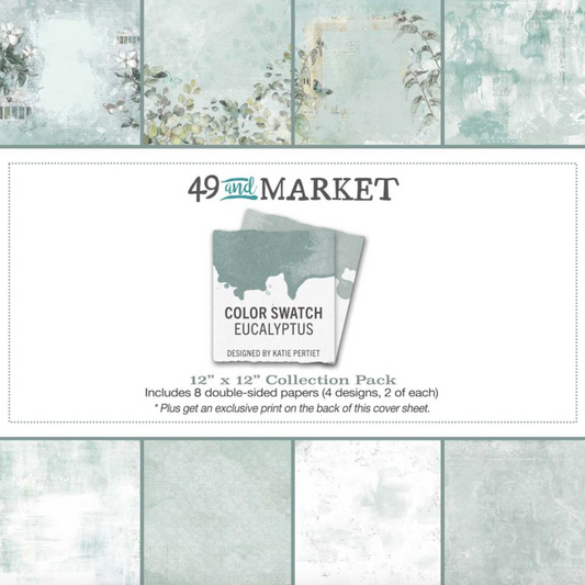 Color Swatch - Eucalyptus - Collection Paper Pack 12 x 12 Inch - 49 And Market