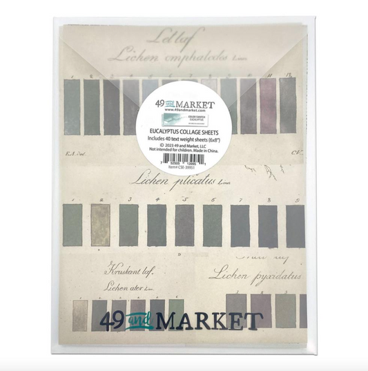 Collage Sheets - 6x8 - Color Swatch - Eucalyptus - 49 and Market - 40 Sheets