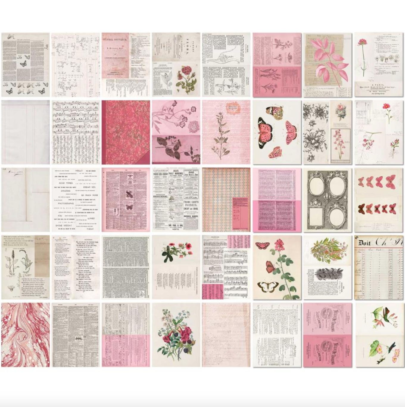 Collage Sheets - 6x8 - Color Swatch - Blossom - 49 and Market - 40 Sheets